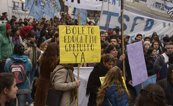 El boleto gratuito es un triunfo de la lucha estudiantil, que este año se movilizó en varias oportunidades por el reclamo