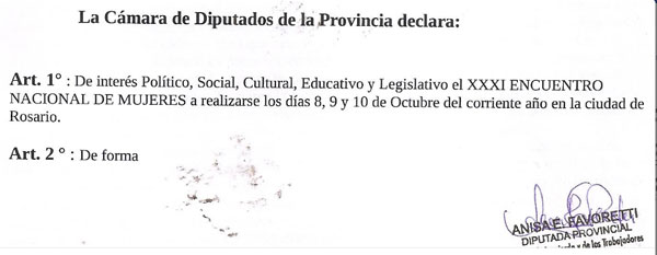 Santiago del Estero: Lo declaran de “interés”