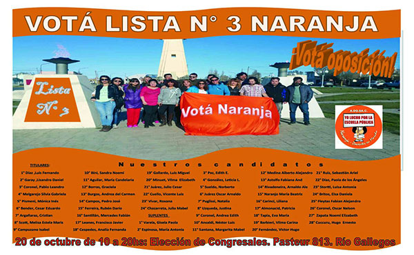 Adosac Río Gallegos y Pico Truncado Votá a la Naranja