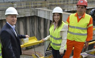 Macri y Vidal en la inauguración del soterramiento