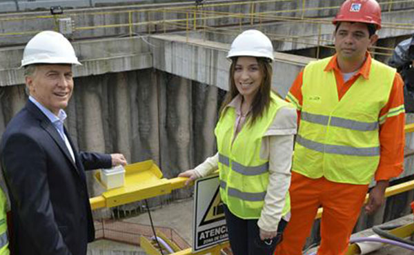 Macri y Vidal en la inauguración del soterramiento