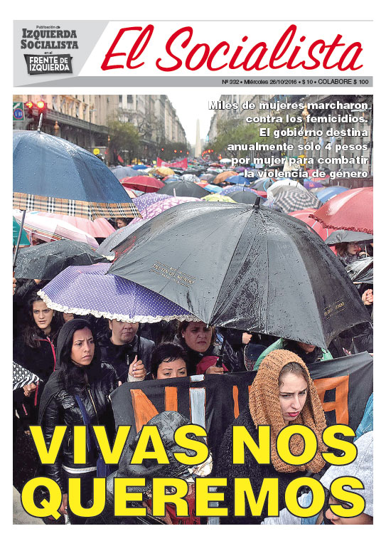 Tapa de la edición N° 332 de nuestro periódico El Socilalista