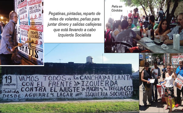 Pegatinas, pintadas, reparto de miles de volantes, peñas para juntar dinero y salidas callejeras que está llevando a cabo Izquierda Socialista