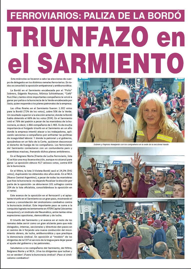 Contratapa de la edición N°334 de nuestro periódico El Socialista