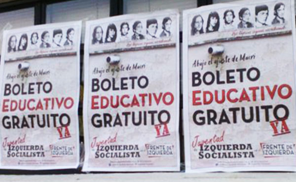 Afiche de Izquierda Socialista por el boleto educativo
