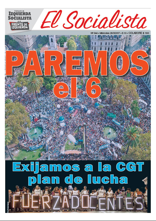 Tapa de la edición Nº344 de nuestro periódico El Socialista
