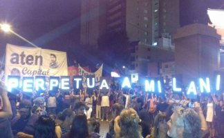 Columna de ATEN capital en la marcha de Neuquen