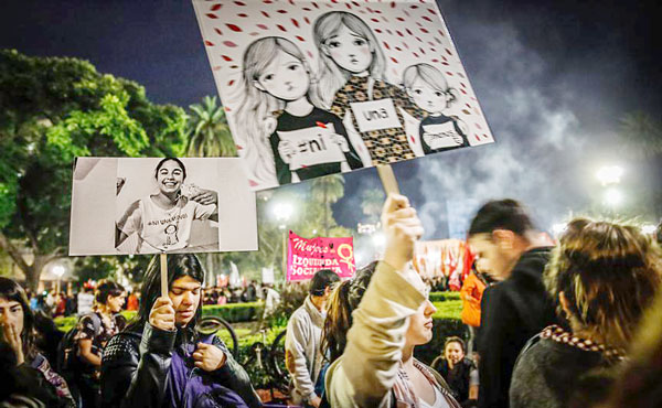 el femicidio de micaela genero una indignada movilizacion del movimiento de mujeres