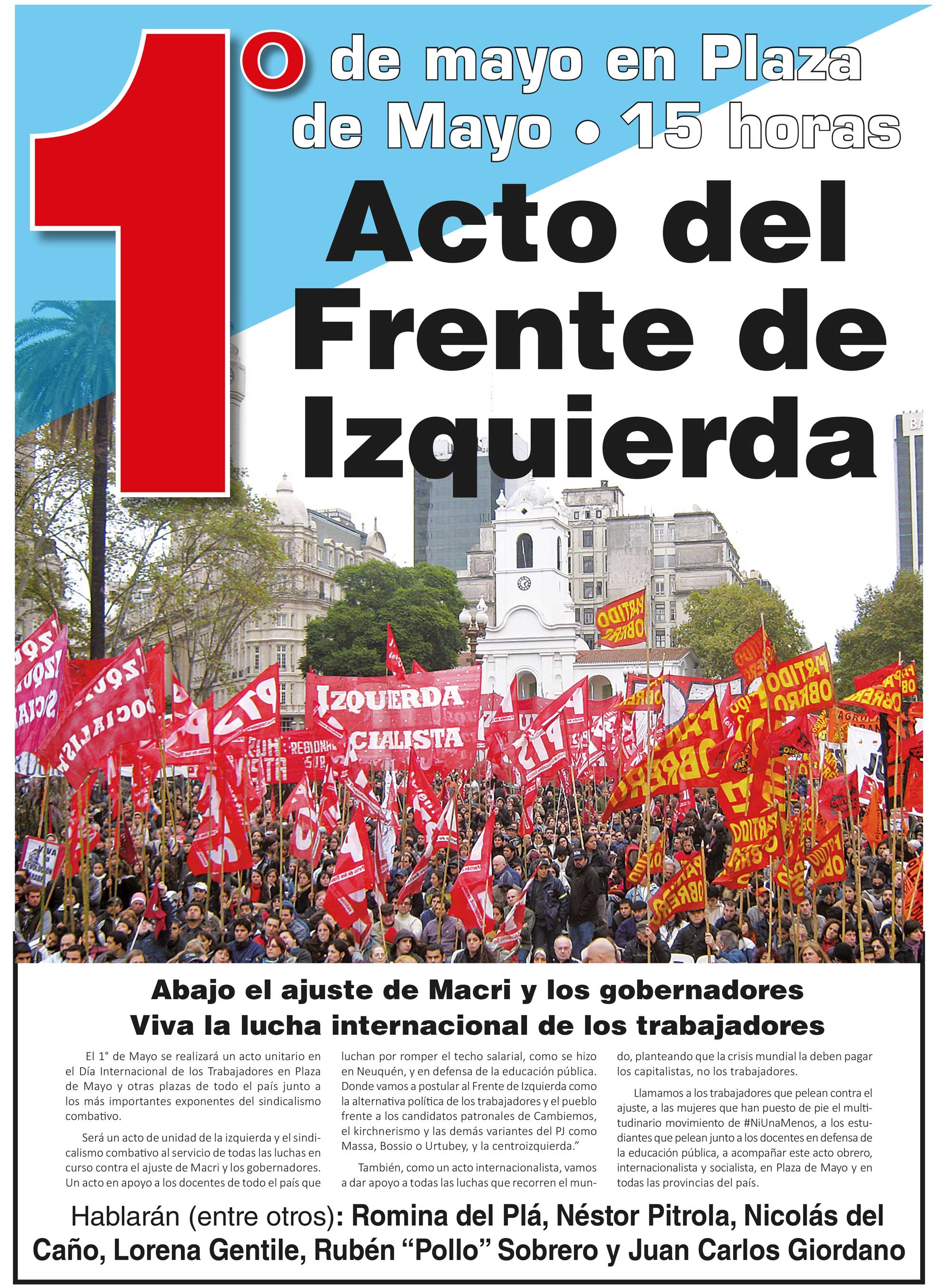 Contratapa de la edición N° 347 de nuestro periódico El Socialista