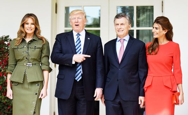 melania trump macri y awada en la casa blanca