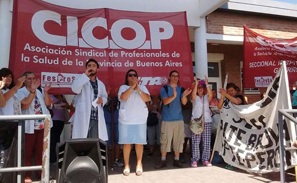Uno de los actos de protesta de la Cicop
