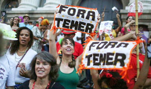 una de las manifestaciones contra temer