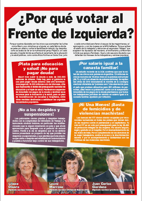 Contratapa de la edición N°358 de nuestro periódico El Socialista