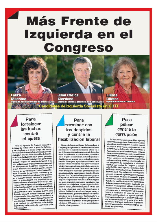 Contratapa de la edición N°360 de nuestro periódico El Socialista