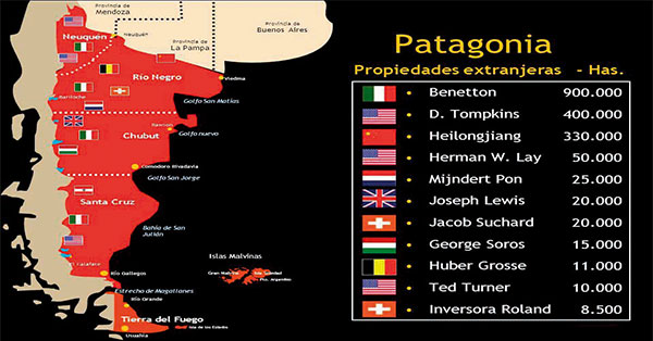 las tierras de benetton y otros terratenientes son un robo al pais