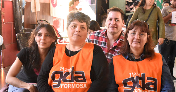 Nilda Patino secretaria general GDA Formosa estuvo presente junto a Tomas Patatucci y dirigentes de GDA y de Sutef Tierra del Fuego