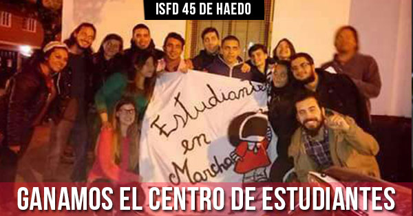 ganamos el centro de estudiantes isdf 45