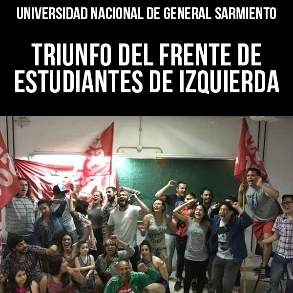 Triunfo del frente de estudiantes de izquierda