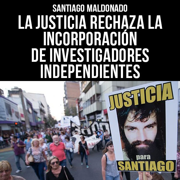 la justicia rechaza la incorporacion de investigadores independientes
