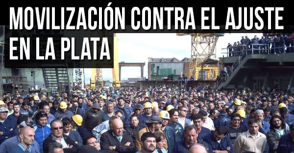 Movilizacion contra el ajuste en La Plata