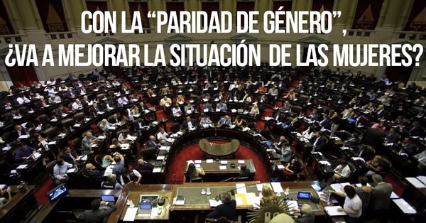 Con la paridad de genero va a mejorar la situacion