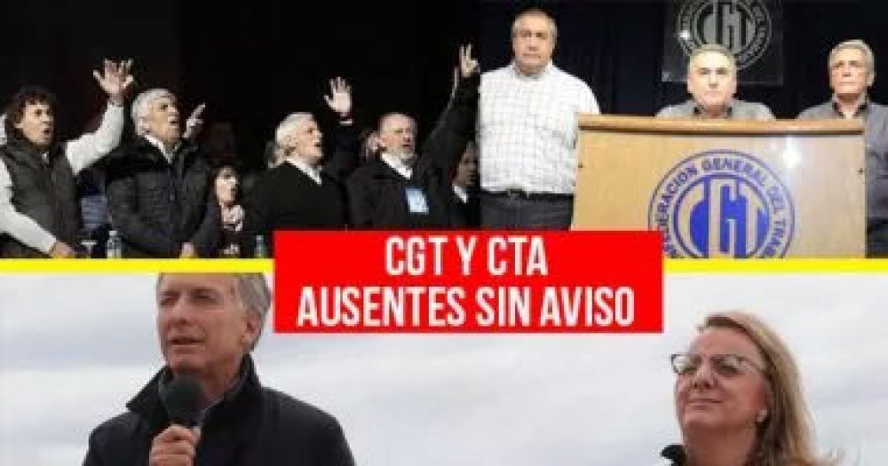 CGT y CTA: ausentes sin aviso