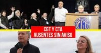 CGT y CTA: ausentes sin aviso