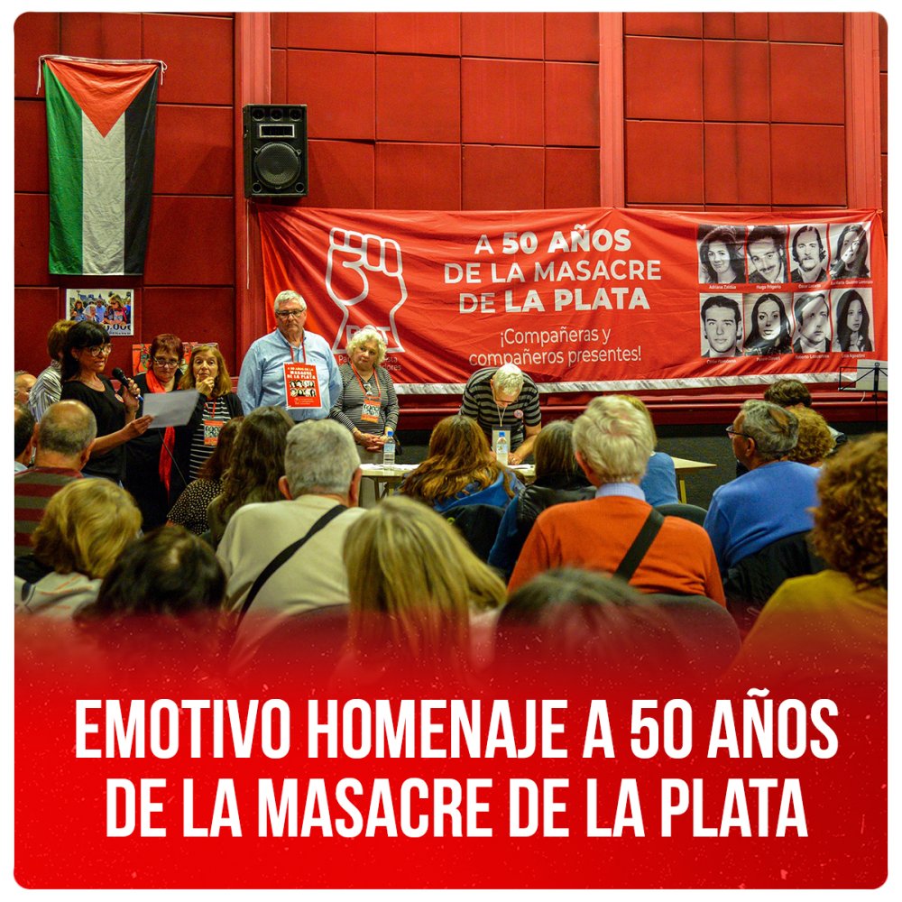 Emotivo homenaje a 50 años de la Masacre de La Plata