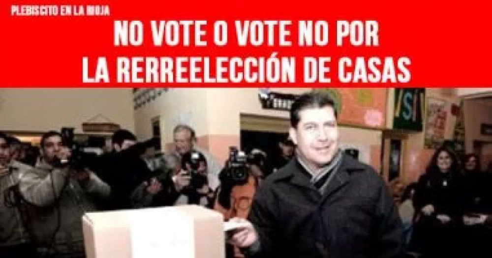 Plebiscito en La Rioja: No vote o vote no por la rerreelección de Casas