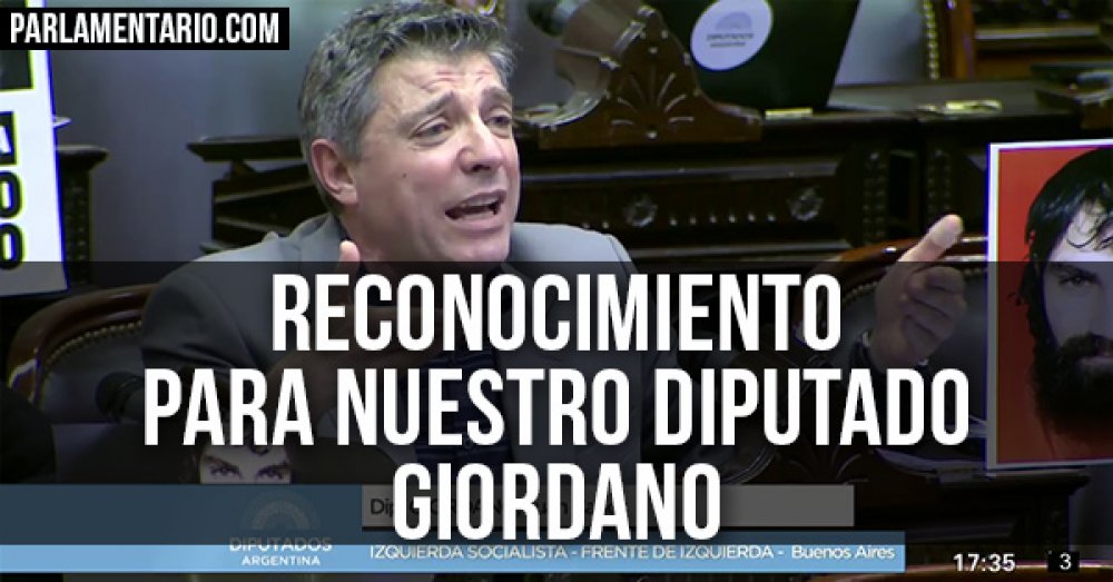 Parlamentario.com: Reconocimiento para nuestro diputado Giordano