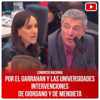 Congreso Nacional / Por el Garrahan y las universidades intervenciones de Giordano y De Mendieta