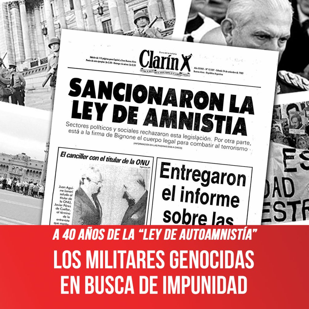 A 40 años de la “ley de autoamnistía” / Los militares genocidas en busca de impunidad