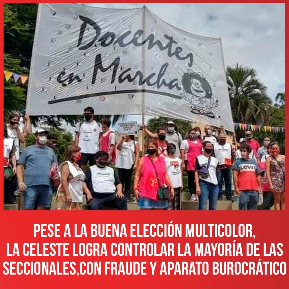 Pese a la buena elección Multicolor, la Celeste logra controlar la mayoría de las seccionales,con fraude y aparato burocrático