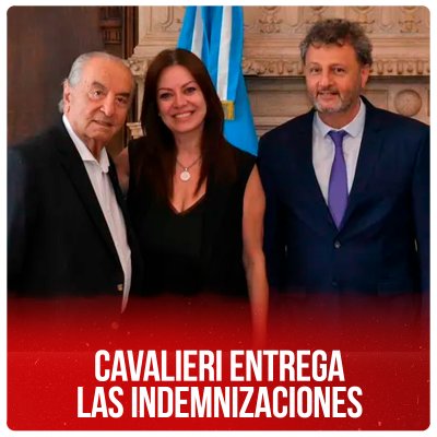 Cavalieri entrega las indemnizaciones