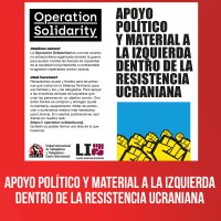 Apoyo político y material a la izquierda dentro de la resistencia ucraniana
