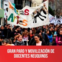 Gran paro y movilización de docentes neuquinos