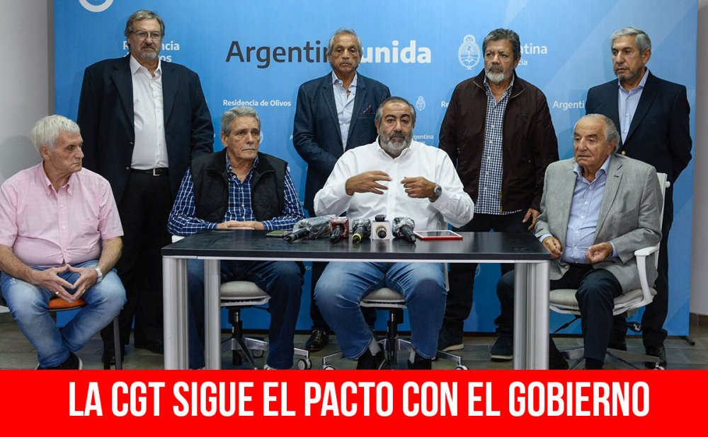 La CGT sigue el pacto con el gobierno