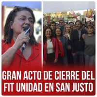Gran acto de cierre del FIT Unidad en San Justo