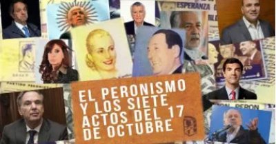 El peronismo y los siete actos del 17 de octubre