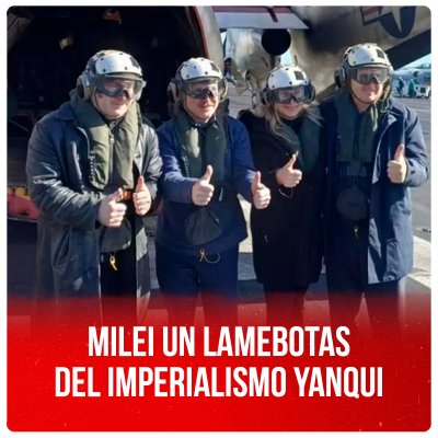 Milei un lamebotas del imperialismo yanqui
