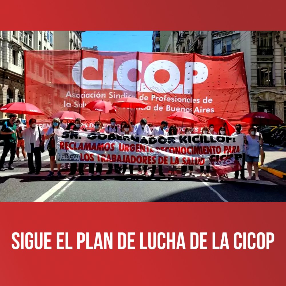 Sigue el plan de lucha de la Cicop