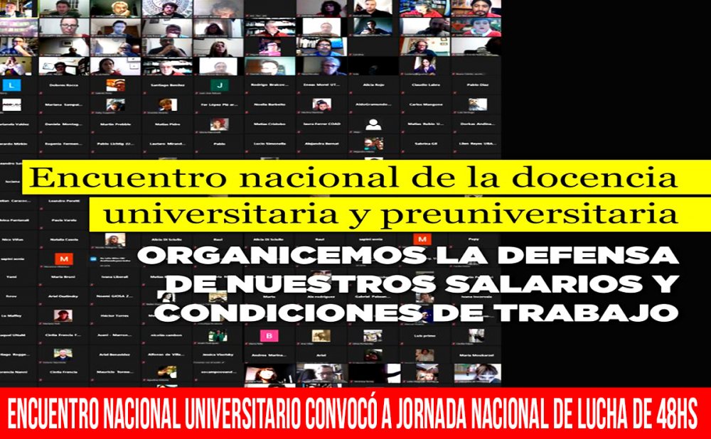 Encuentro nacional universitario convocó a jornada nacional de lucha de 48 horas