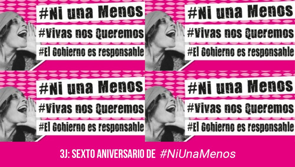 3J: sexto aniversario de #NiUnaMenos
