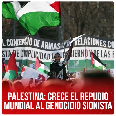 Palestina: crece el repudio mundial al genocidio sionista