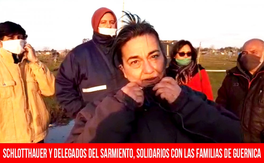 Schlotthauer y delegados del Sarmiento, solidarios con las familias de Guernica