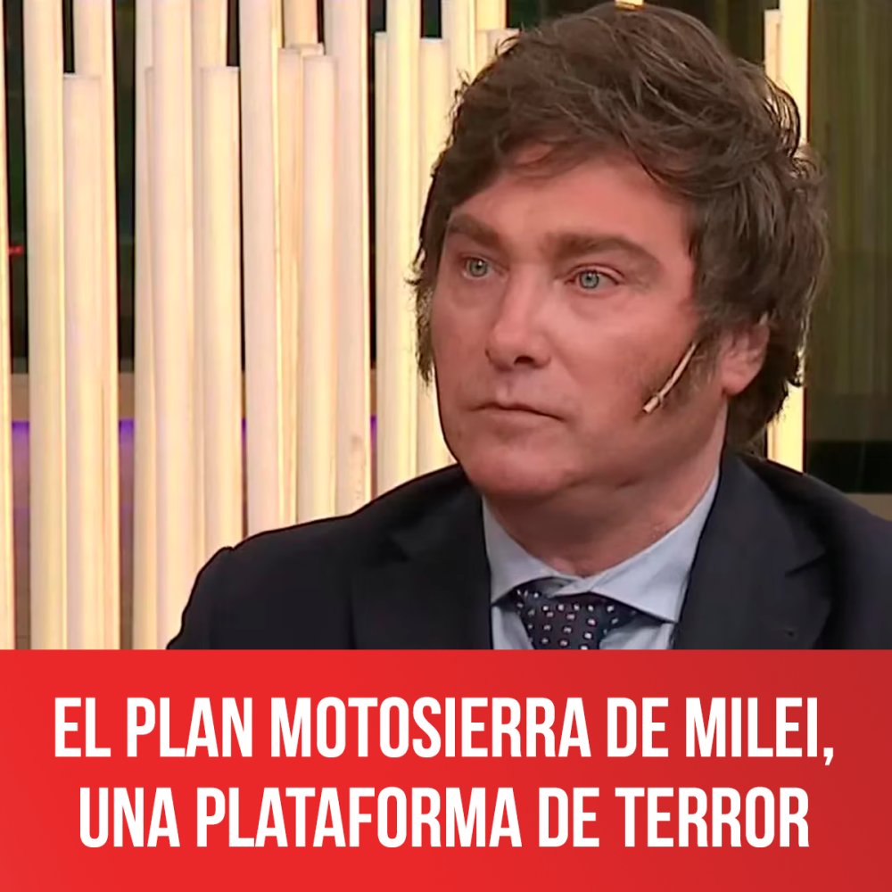El Plan Motosierra de Milei, una plataforma de terror