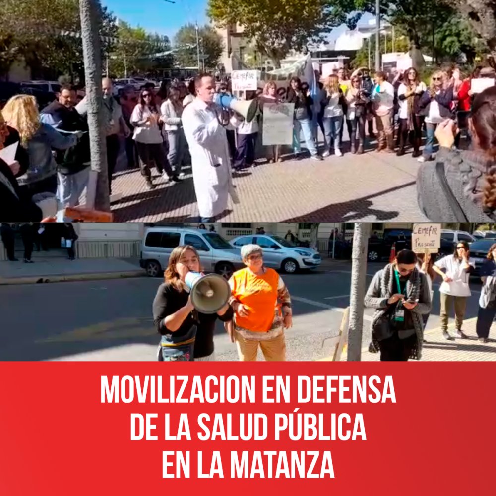 Movilizacion en defensa de la salud pública en La Matanza