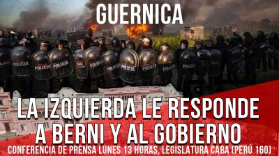 Conferencia de prensa lunes 13 horas / GUERNICA: LA IZQUIERDA LE RESPONDE A BERNI Y AL GOBIERNO