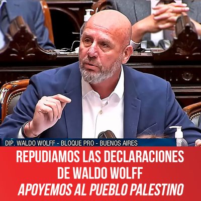 Repudiamos las declaraciones de Waldo Wolff / Apoyemos al pueblo palestino
