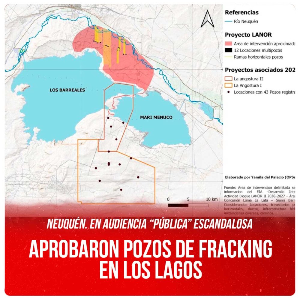 Neuquén. En audiencia “pública” escandalosa / Aprobaron pozos de fracking en los lagos